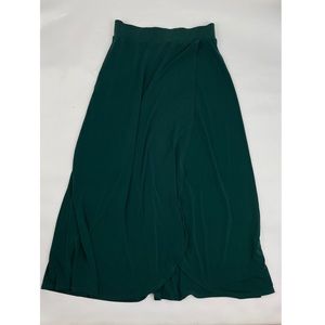 Leota Odelia Faux Wrap Green Maxi Skirt Medium